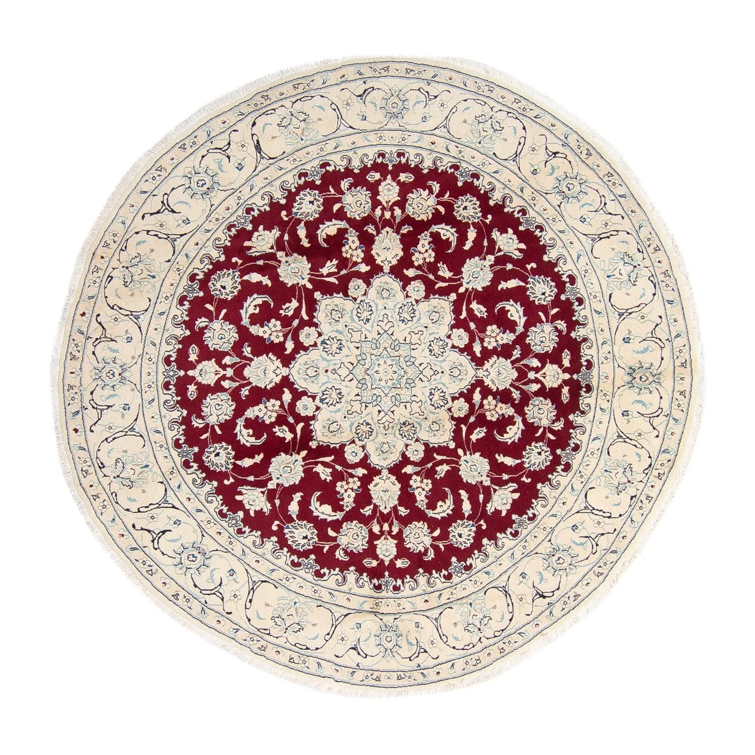 Perserteppich - Nain 245 x 245 cm - dunkelrot