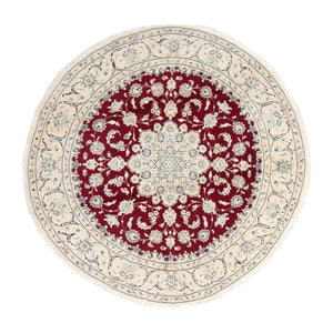 Perserteppich - Nain 245 x 245 cm - dunkelrot