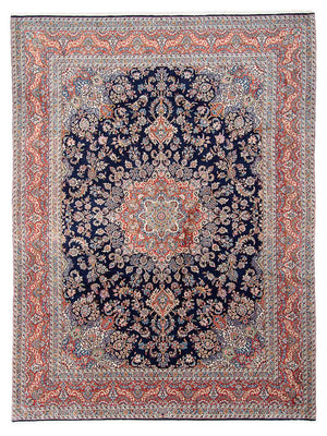 Perserteppich - Royal 403 x 300 cm - dunkelblau