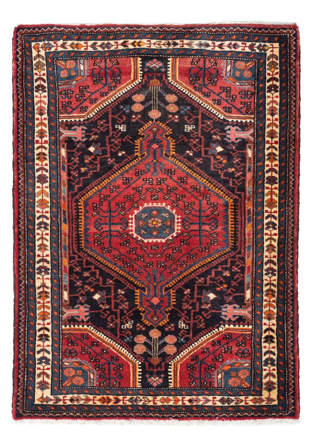 Perserteppich - Nomadic 127 x 90 cm - dunkelrot