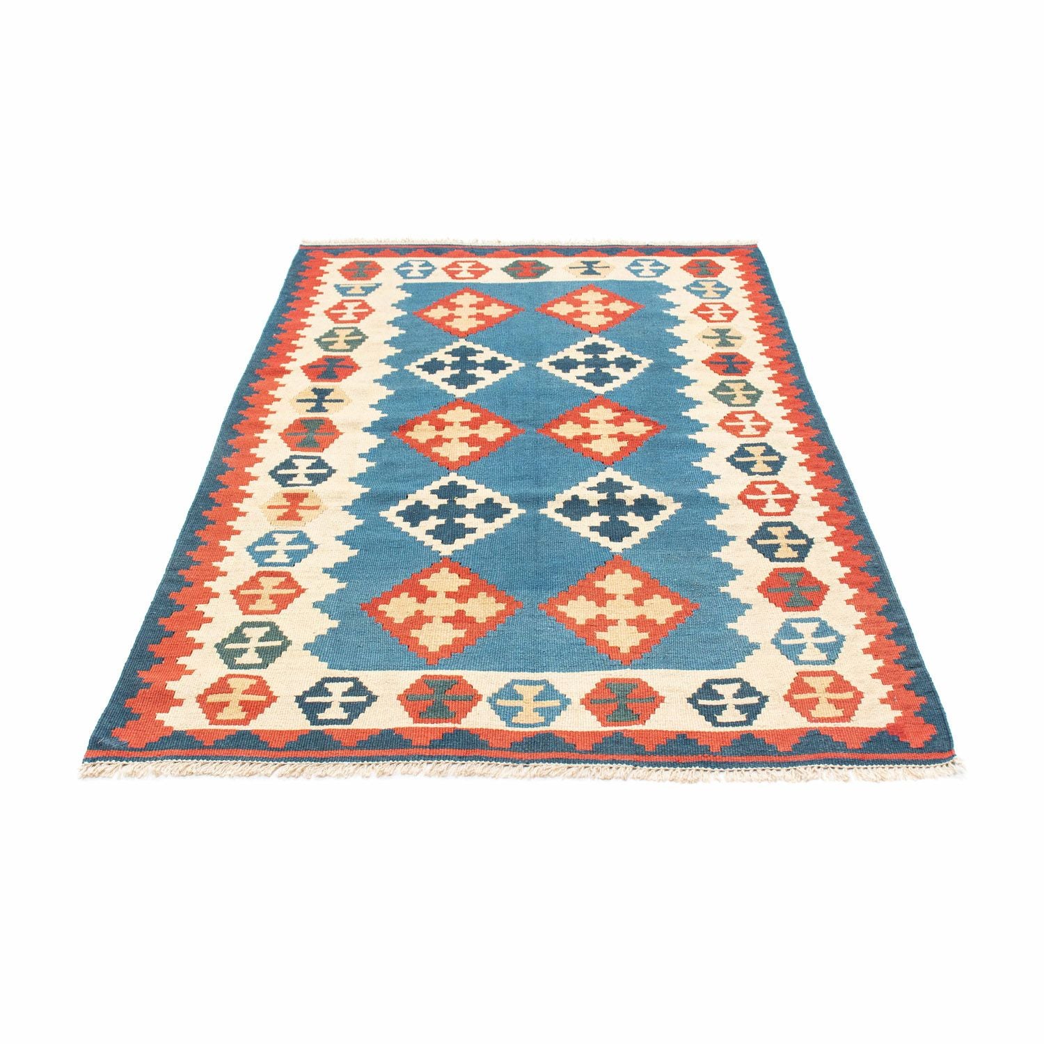 Kelim Teppich - Oriental 177 x 117 cm - blau