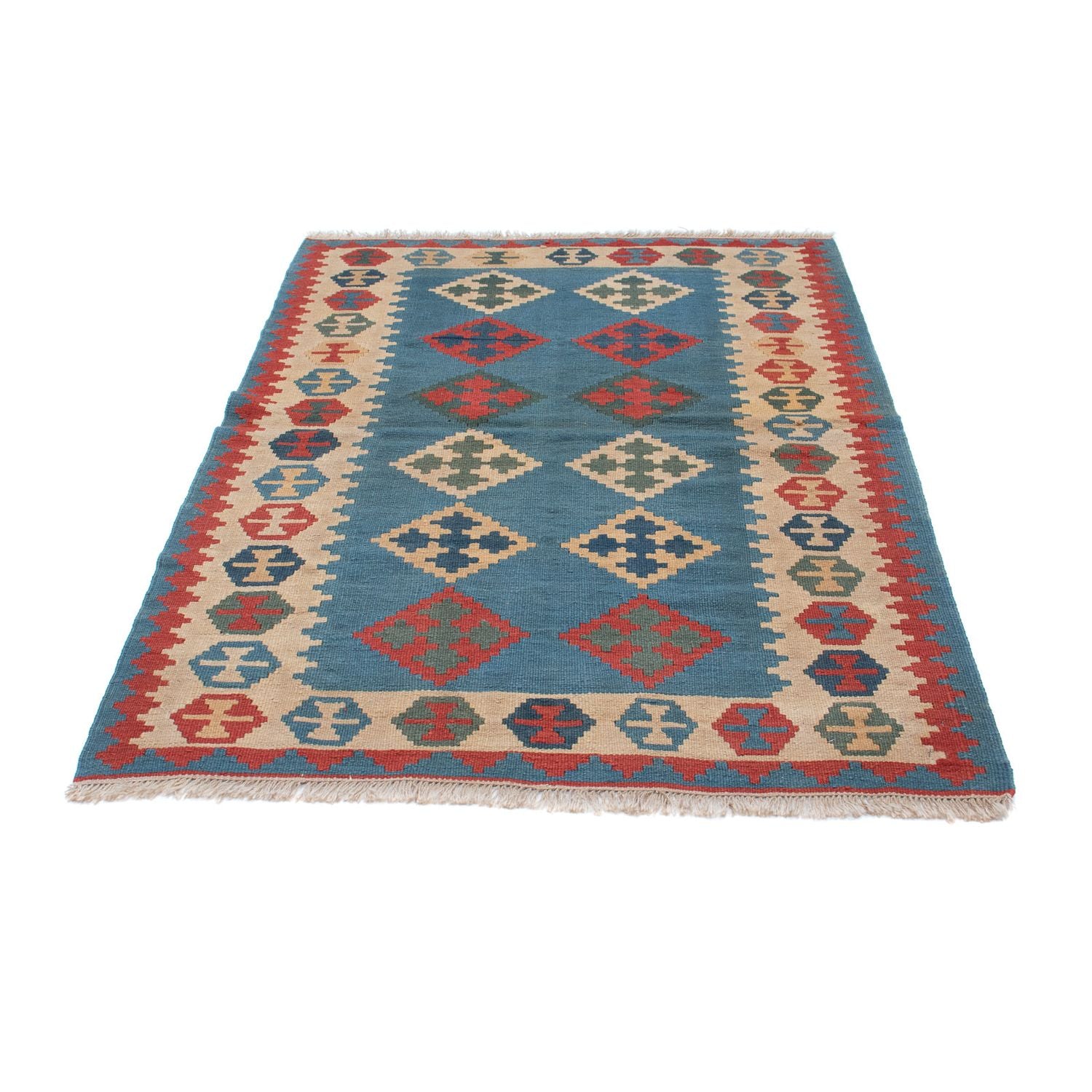Kelim Teppich - Oriental 170 x 117 cm - blau