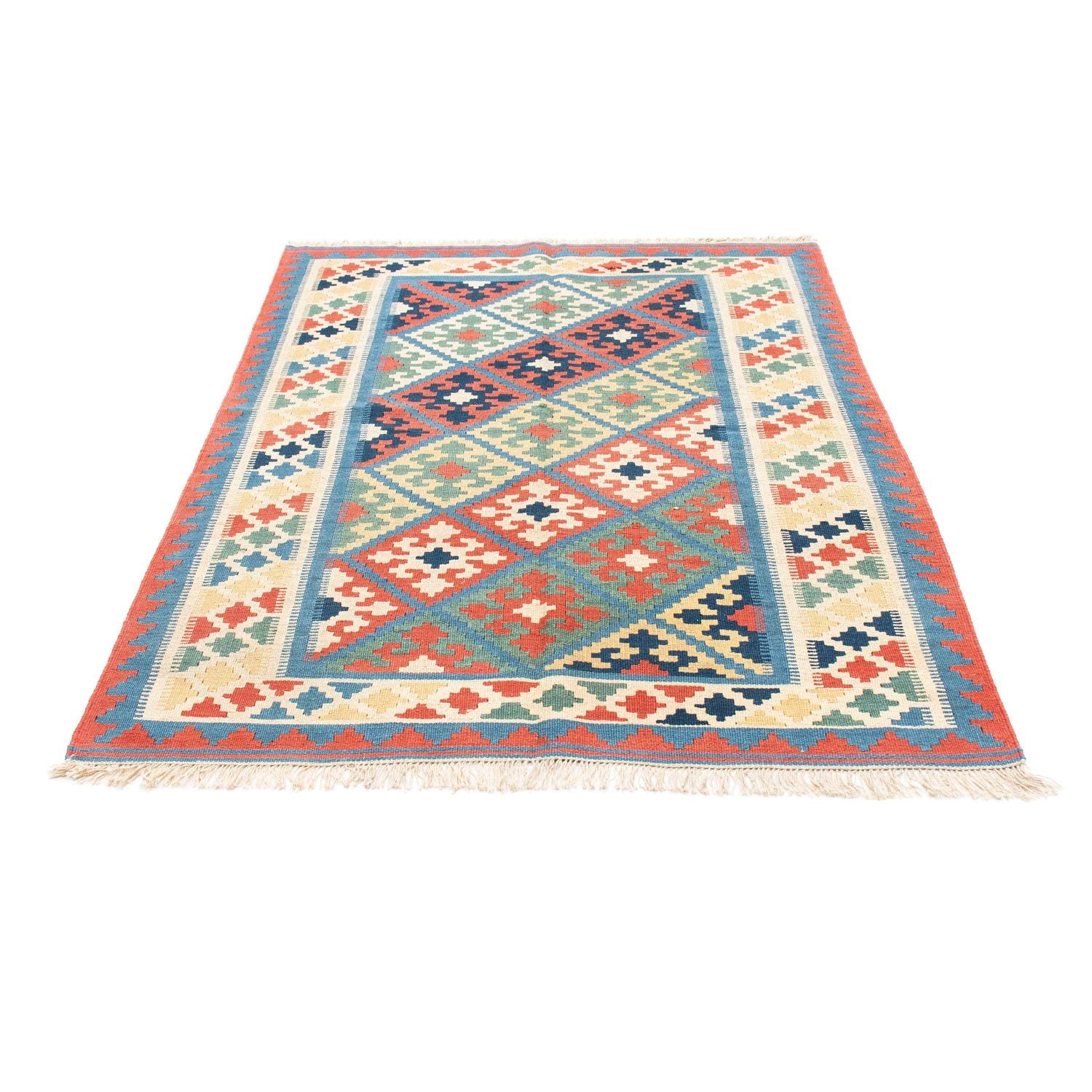 Kelim Teppich - Oriental 173 x 130 cm - blau
