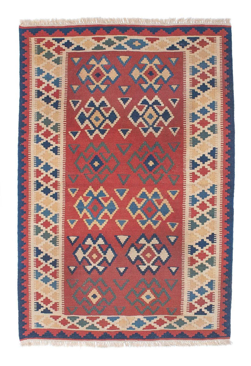 Kelim Teppich - Oriental 156 x 105 cm - dunkelrot