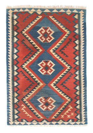 Kelim Teppich - Oriental 156 x 98 cm - rost