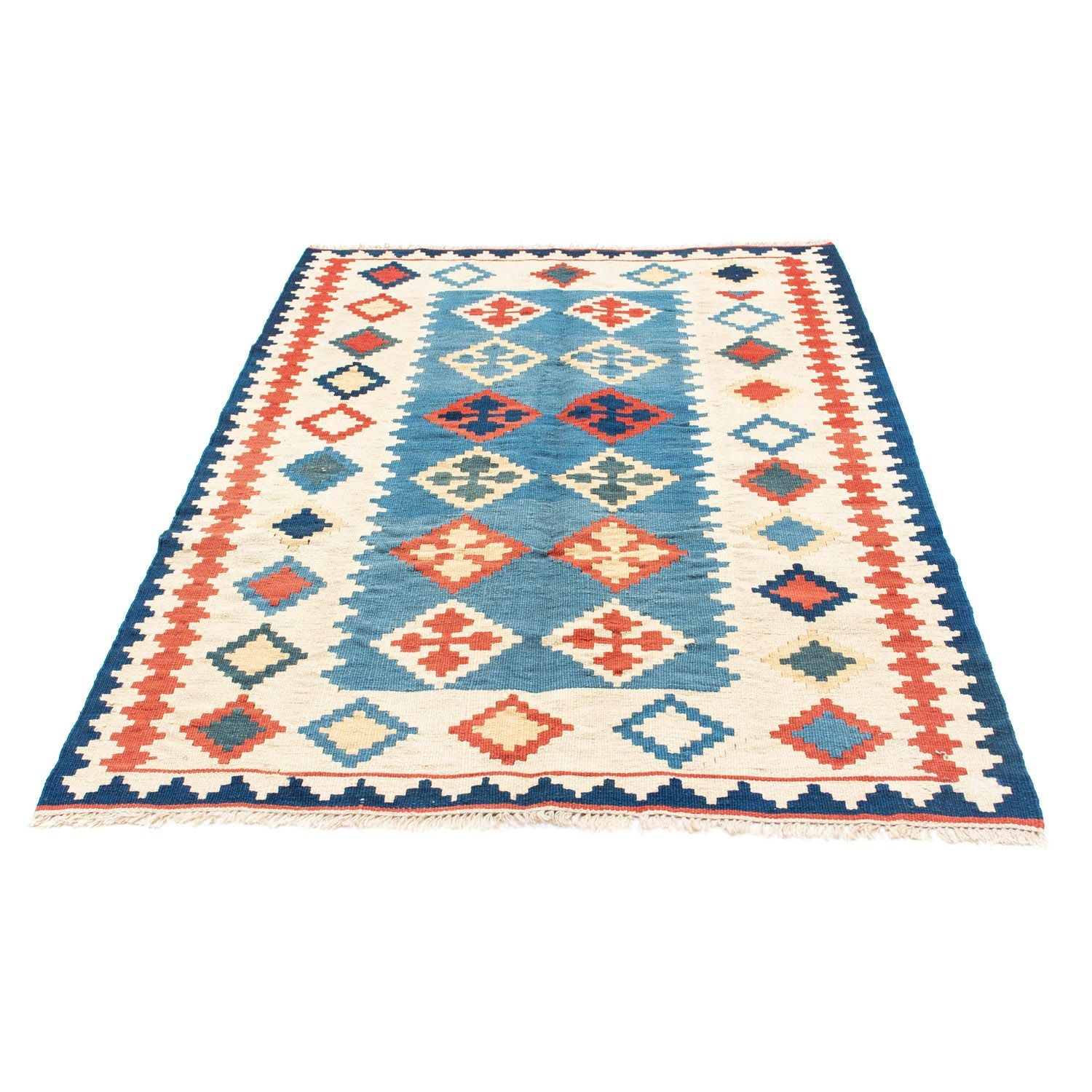 Kelim Teppich - Oriental 168 x 122 cm - blau