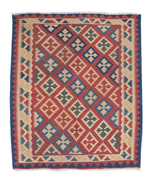 Kelim Teppich - Oriental 143 x 117 cm - mehrfarbig