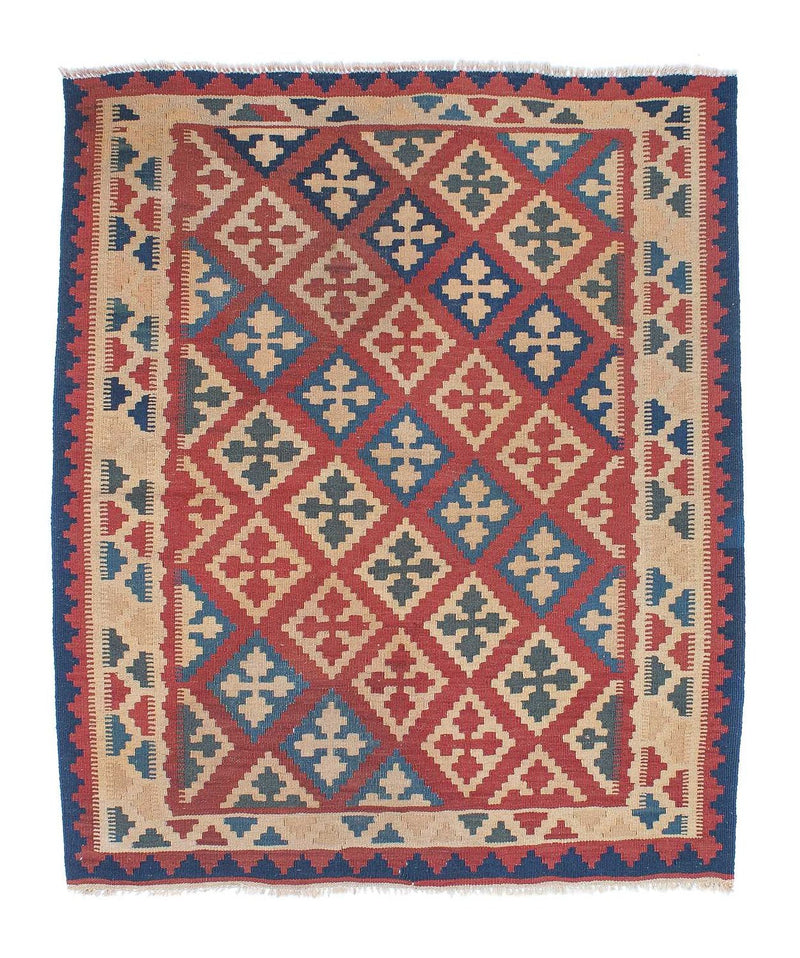 Kelim Teppich - Oriental 143 x 117 cm - mehrfarbig