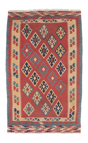 Kelim Teppich - Oriental 161 x 96 cm - dunkelrot