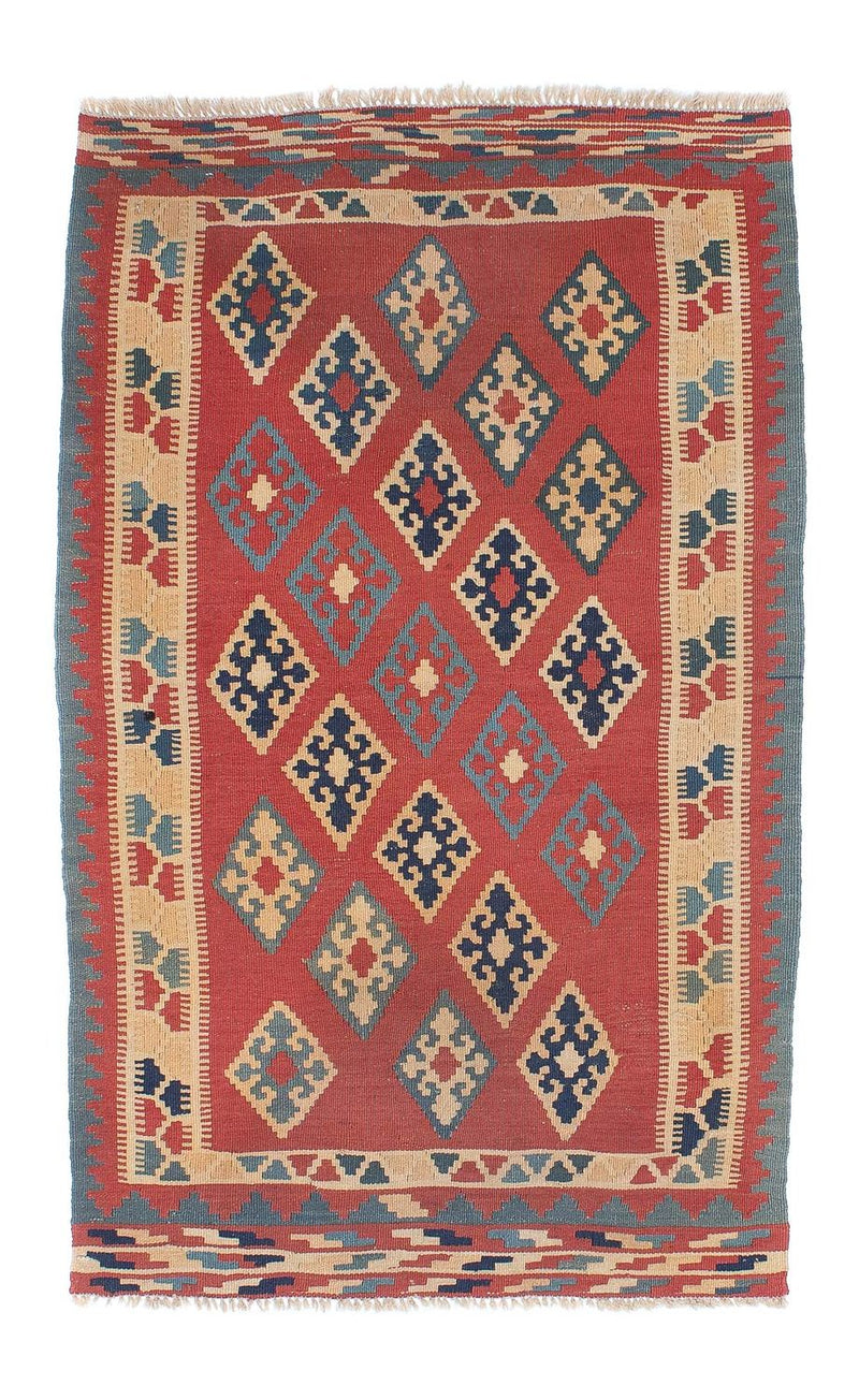 Kelim Teppich - Oriental 161 x 96 cm - dunkelrot