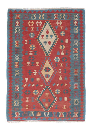 Kelim Teppich - Oriental 168 x 113 cm - dunkelrot
