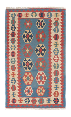 Kelim Teppich - Oriental 179 x 108 cm - blau