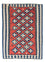 Kelim Teppich - Oriental 150 x 106 cm - dunkelrot