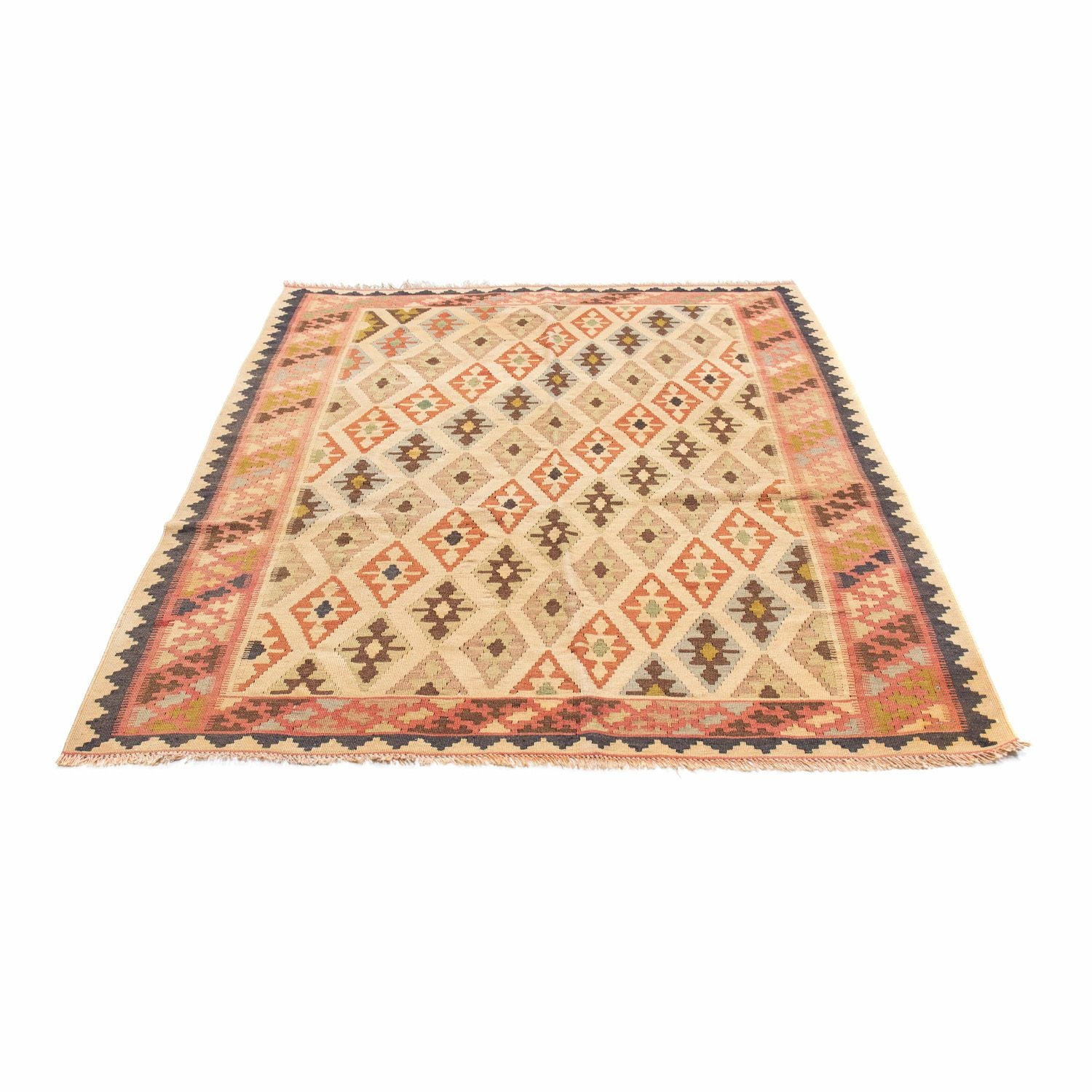 Kelim Teppich - Oriental 190 x 144 cm - beige
