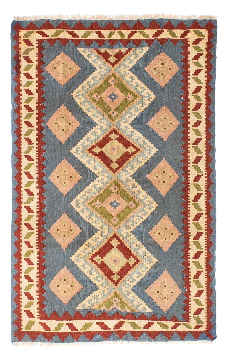 Kelim Teppich - Oriental 200 x 130 cm - hellblau