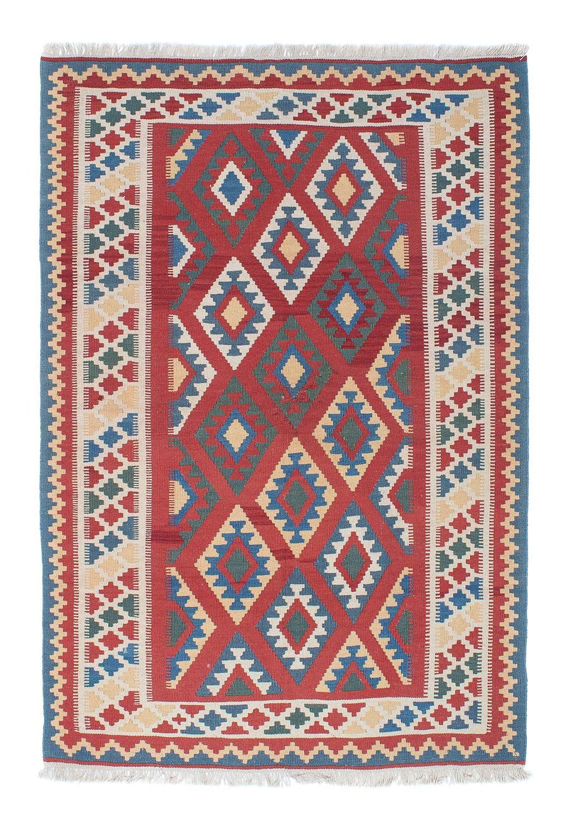Kelim Teppich - Oriental 186 x 125 cm - dunkelrot