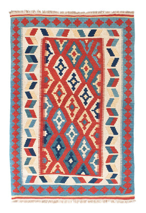 Kelim Teppich - Oriental 152 x 100 cm - rot