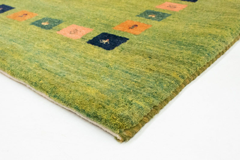 Gabbeh Teppich - Perser 154 x 107 cm - grün