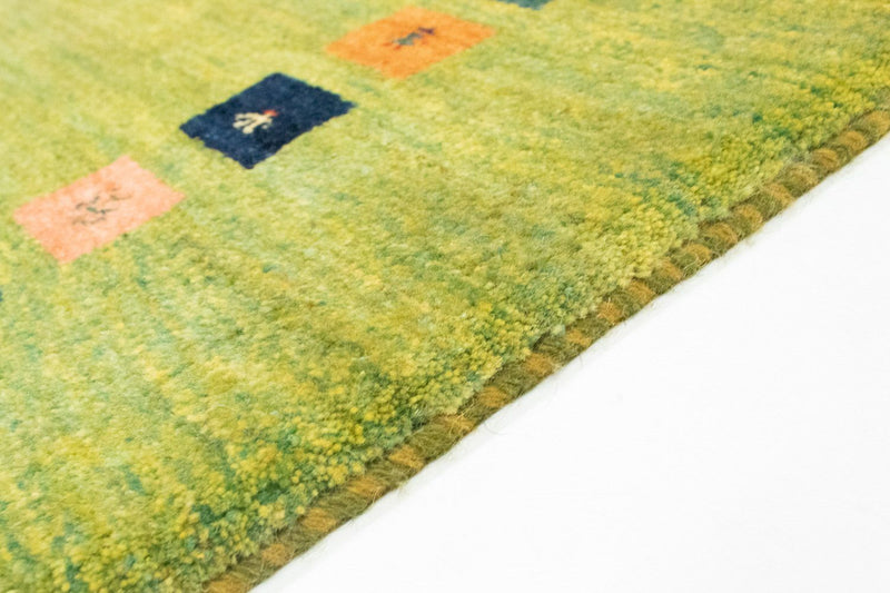 Gabbeh Teppich - Perser 154 x 107 cm - grün