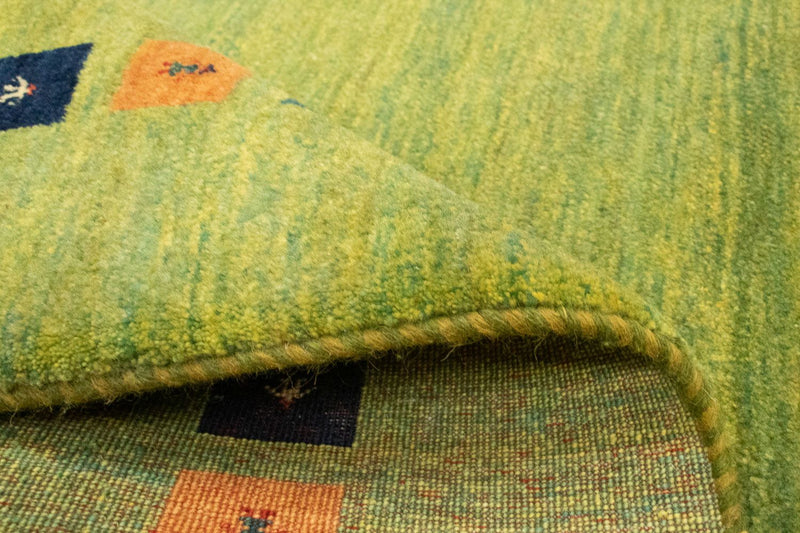 Gabbeh Teppich - Perser 154 x 107 cm - grün