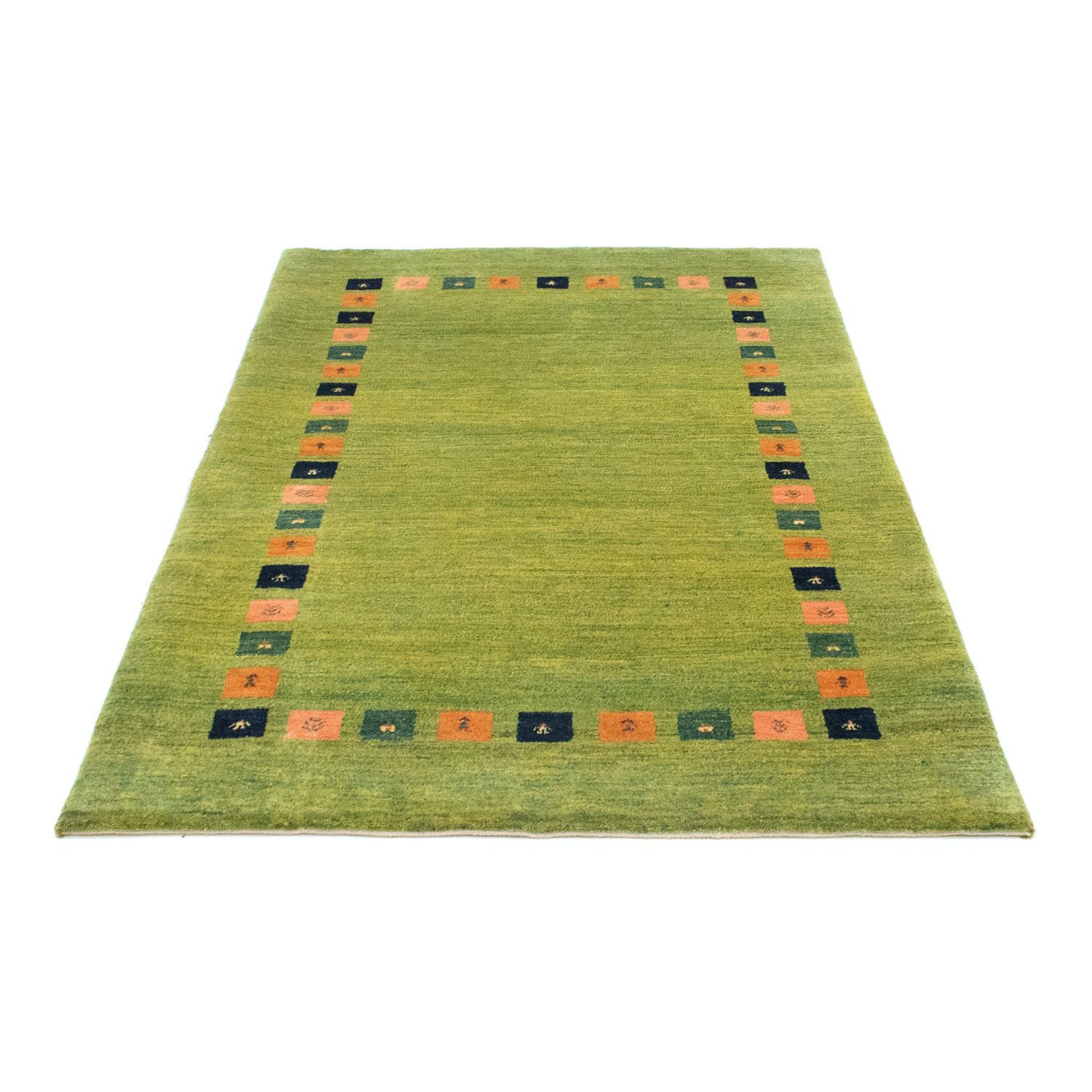 Gabbeh Teppich - Perser 154 x 107 cm - grün
