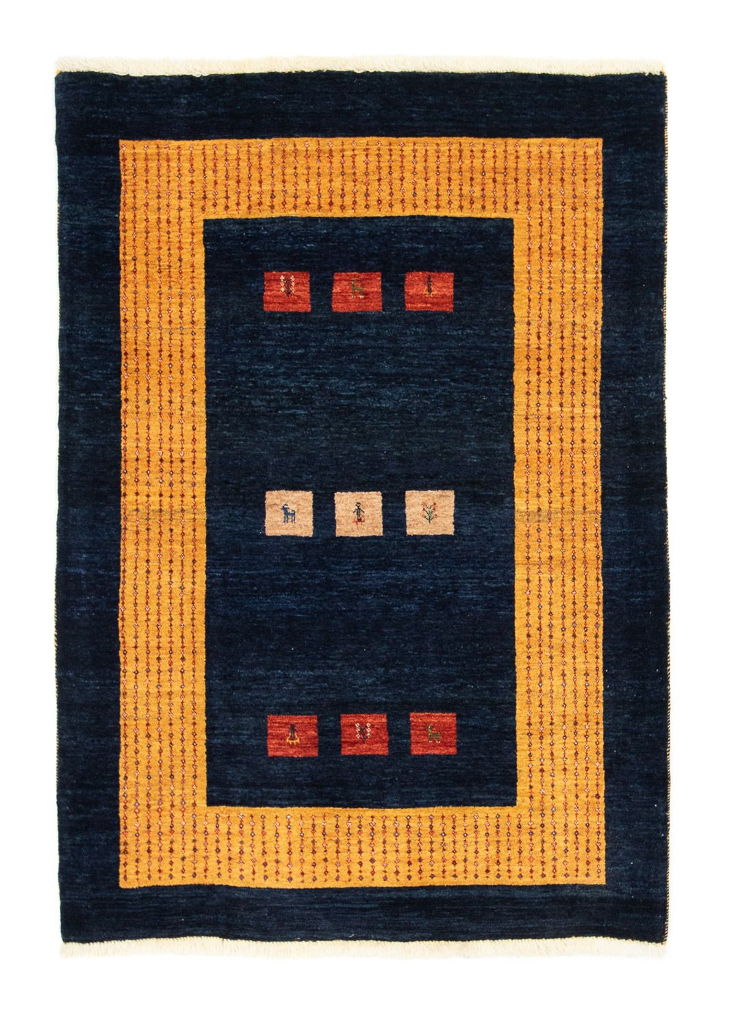 Gabbeh Teppich - Perser 152 x 105 cm - dunkelblau
