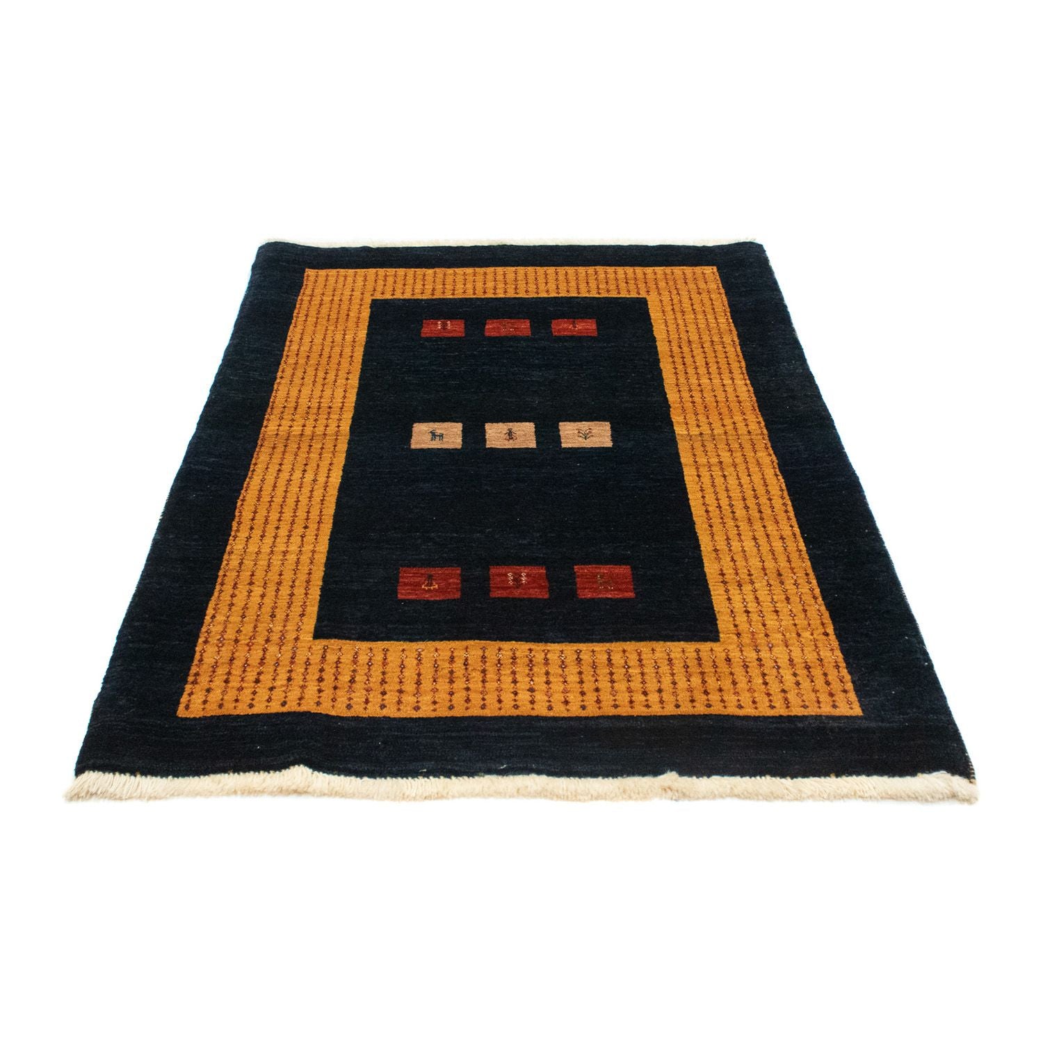 Gabbeh Teppich - Perser 152 x 105 cm - dunkelblau