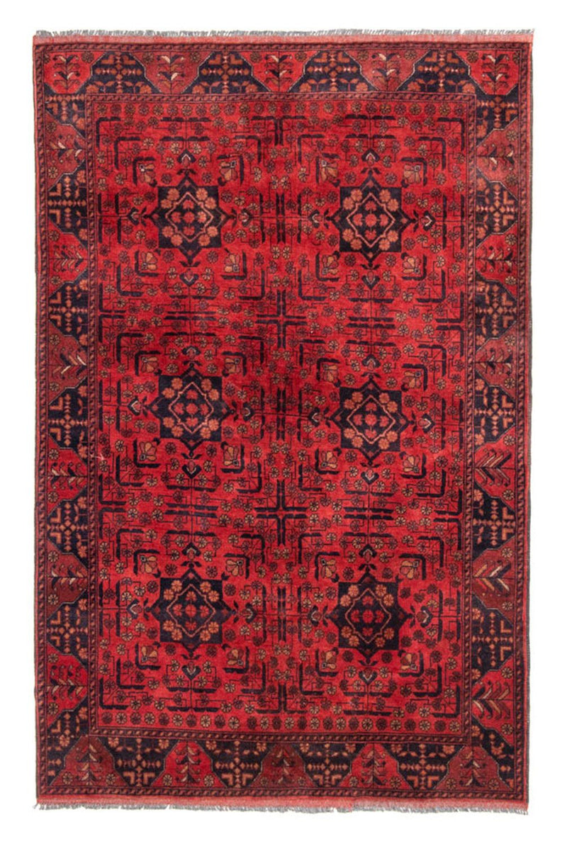 Afghan Teppich - Kunduz 193 x 129 cm - rot