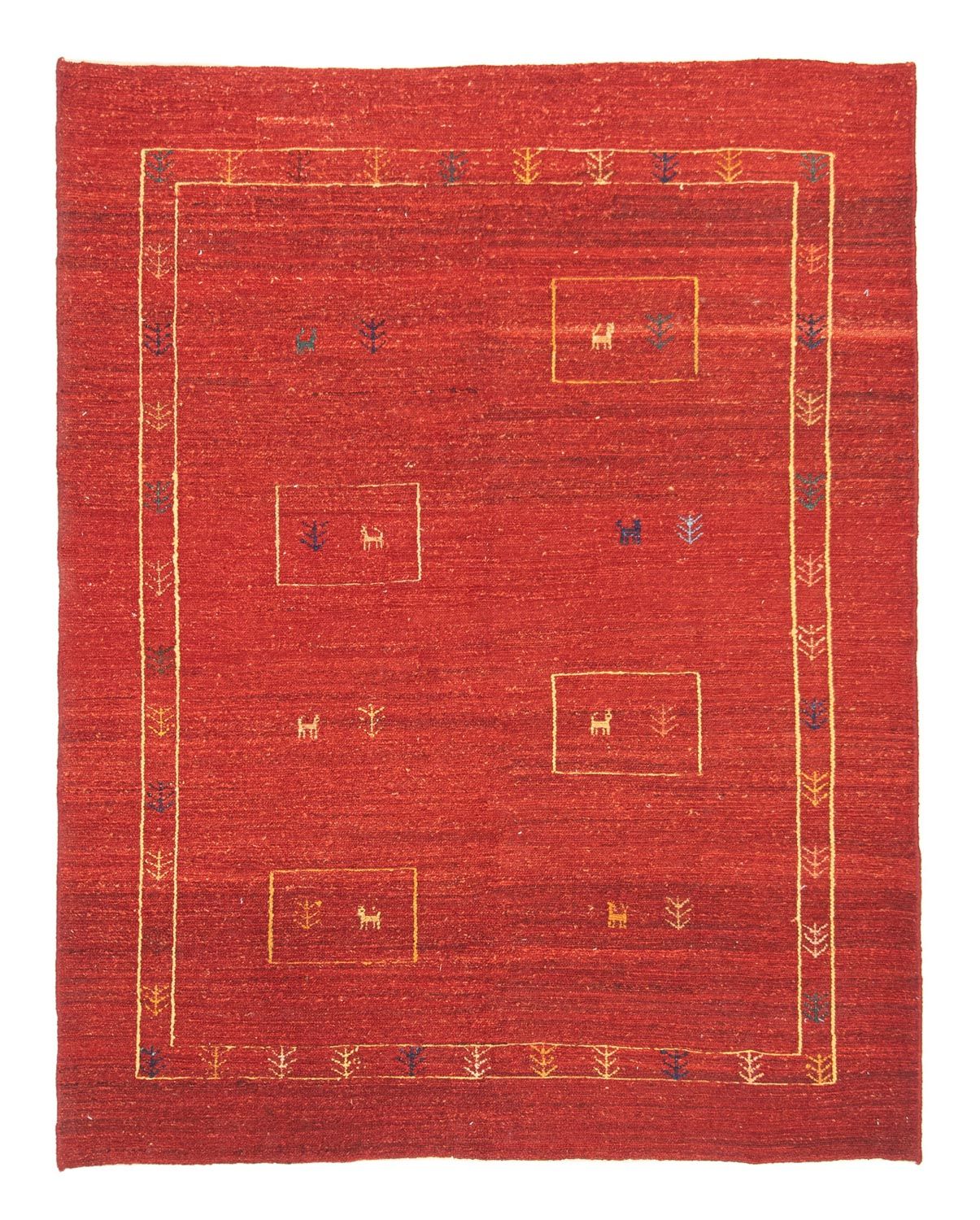 Gabbeh Teppich - Perser 190 x 150 cm - rot