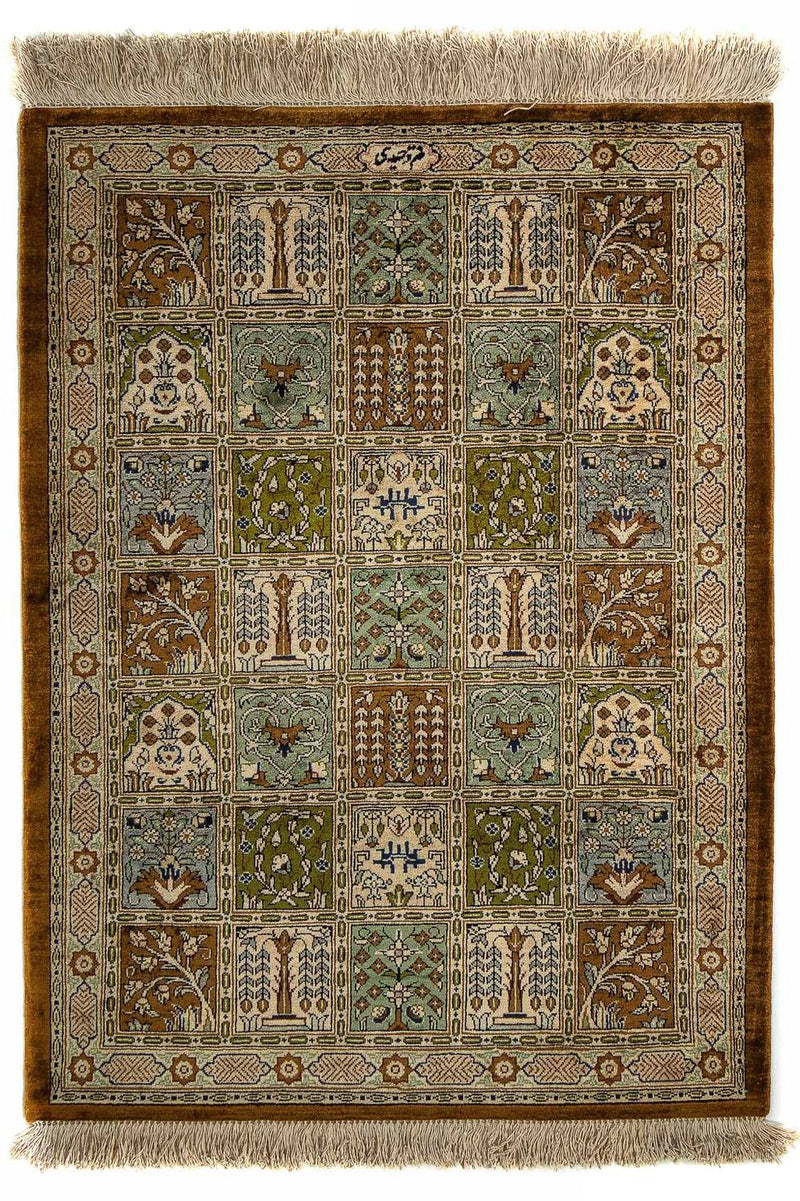 Perserteppich - Ghom 77 x 58 cm - mehrfarbig