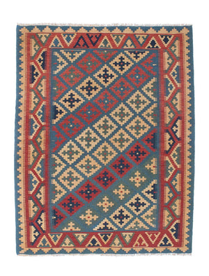 Kelim Teppich - Oriental 166 x 127 cm - blau
