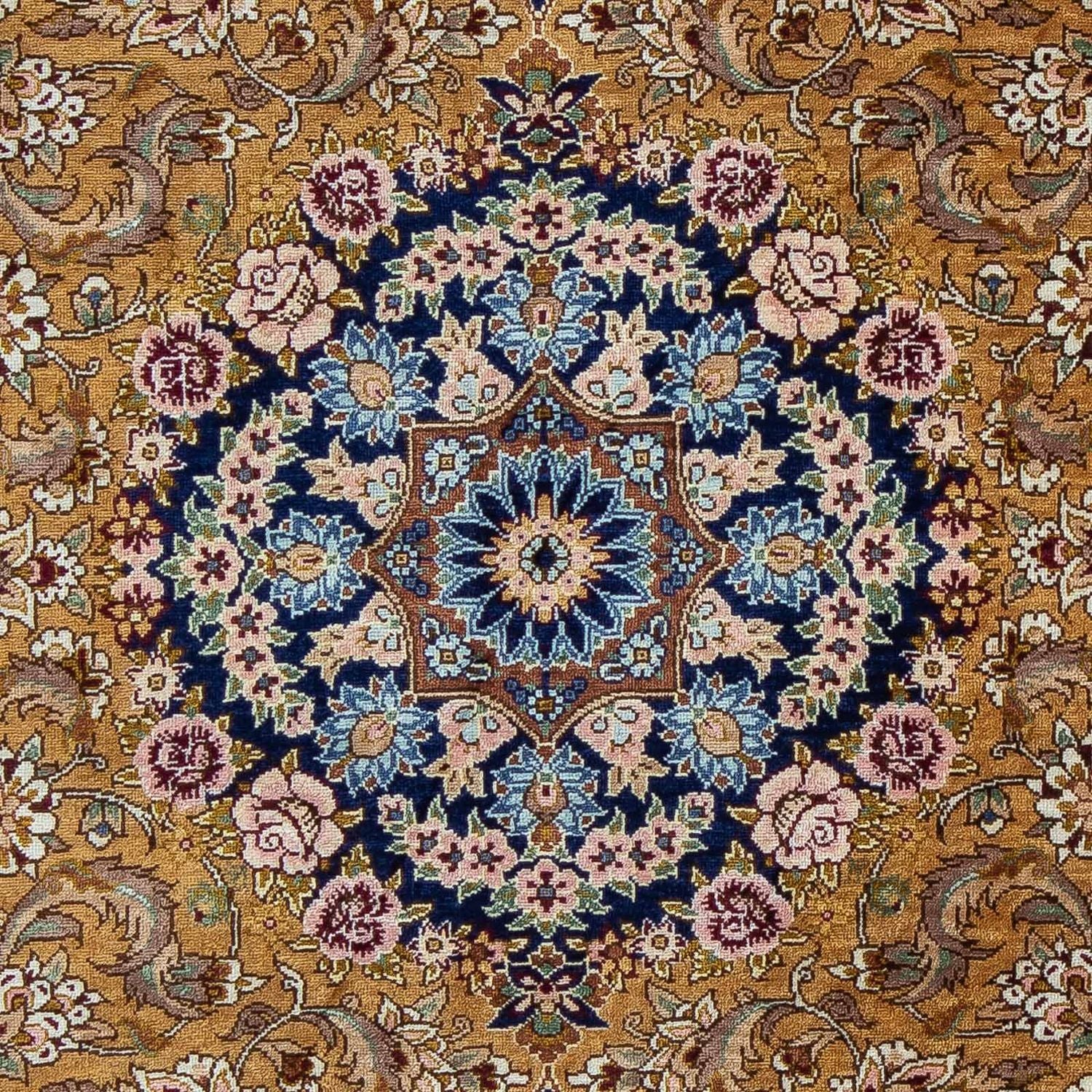 Perserteppich - Ghom 91 x 62 cm - dunkelblau