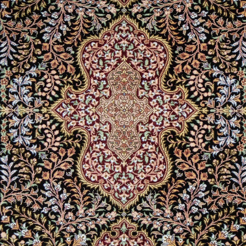 Perserteppich - Ghom 86 x 60 cm - dunkelblau