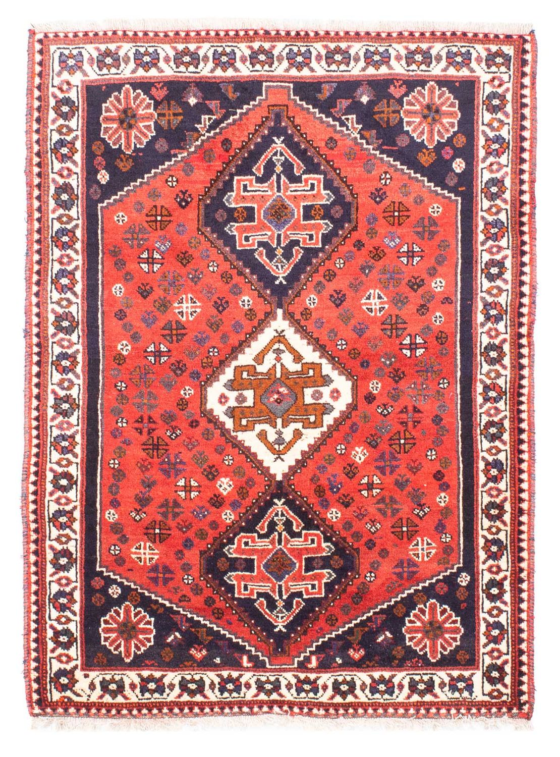 Perserteppich - Nomadic 159 x 121 cm - dunkelrot
