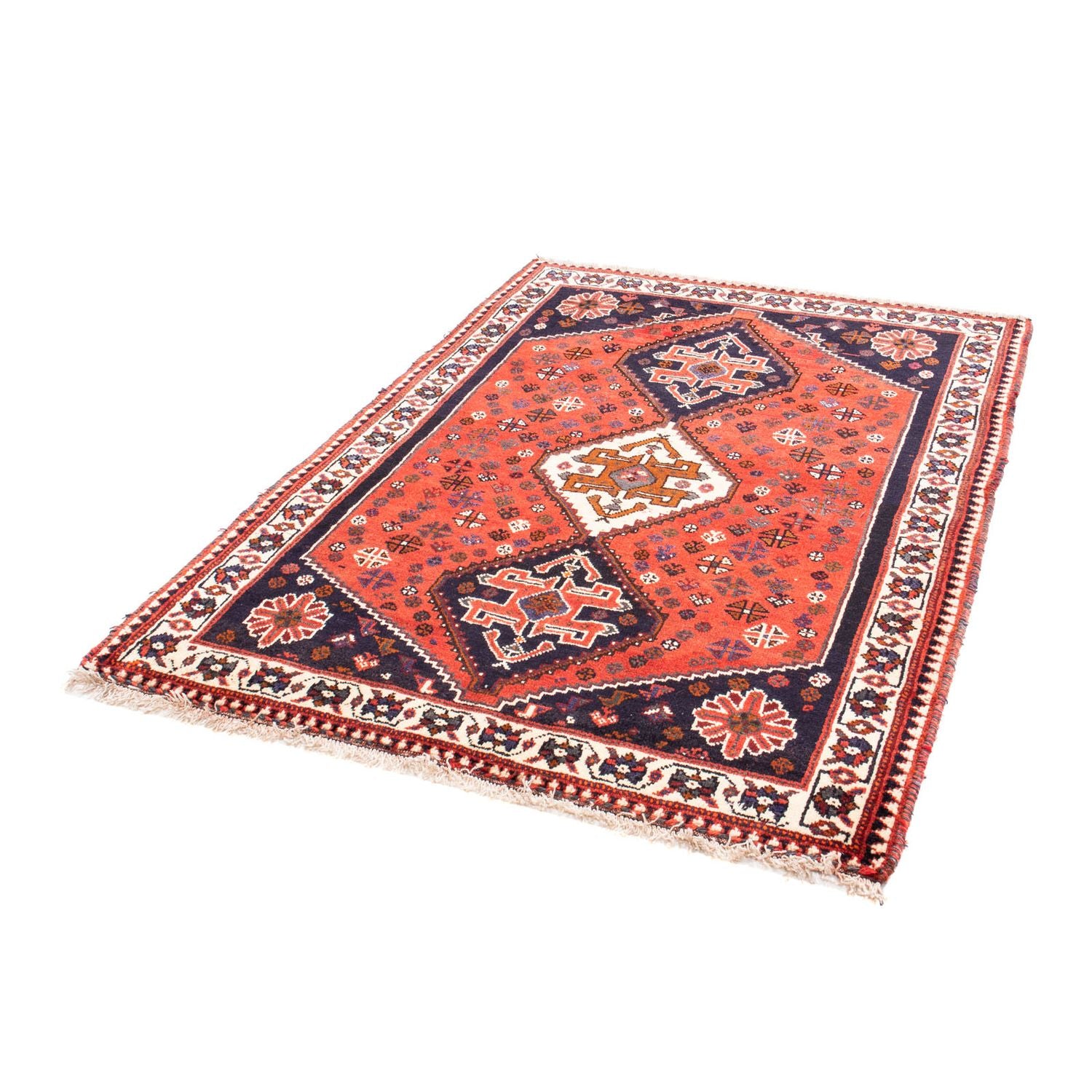 Perserteppich - Nomadic 159 x 121 cm - dunkelrot