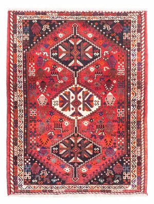 Perserteppich - Nomadic 153 x 120 cm - dunkelrot