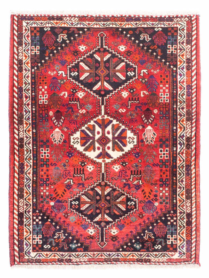 Perserteppich - Nomadic 153 x 120 cm - dunkelrot