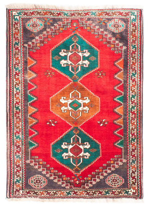 Perserteppich - Nomadic 160 x 110 cm - dunkelrot