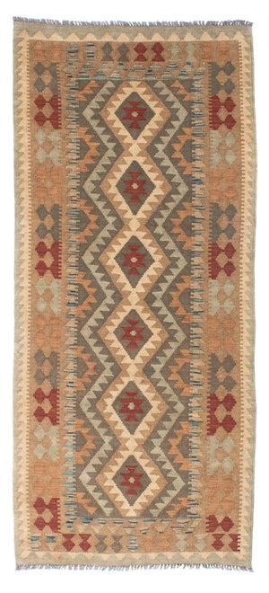Kelim Teppich - Oriental 192 x 83 cm - hellbraun