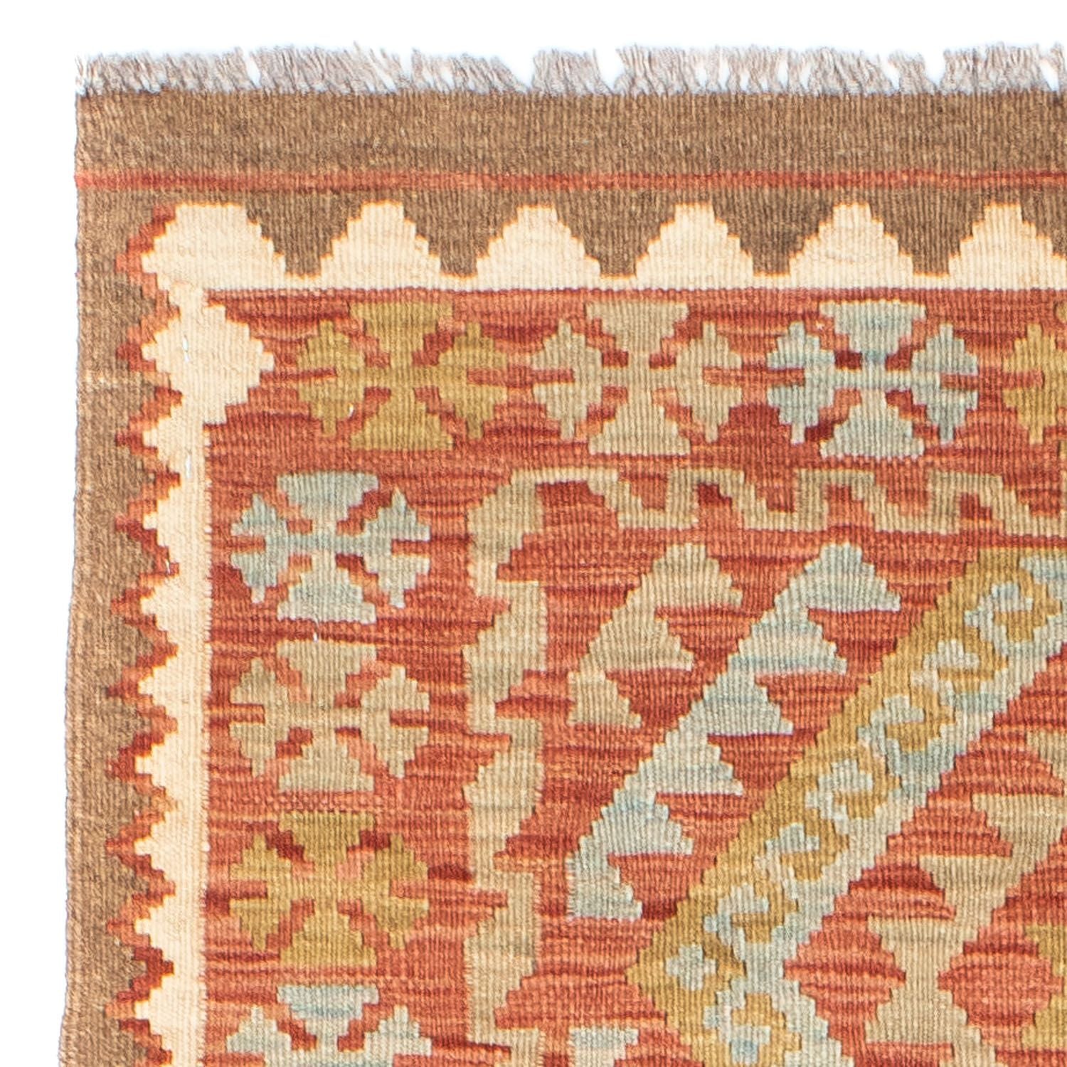 Kelim Teppich - Oriental 193 x 84 cm - hellrot