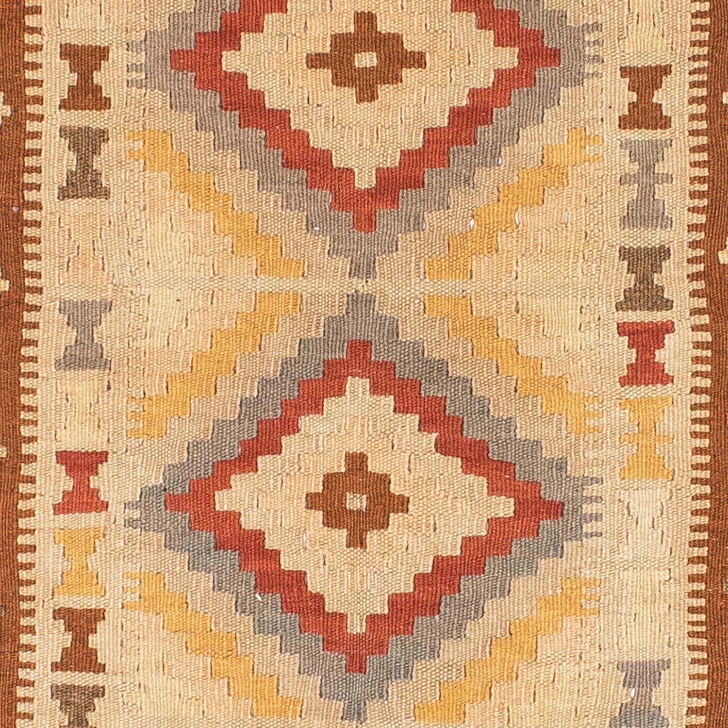 Kelim Teppich - Oriental 200 x 79 cm - hellbraun