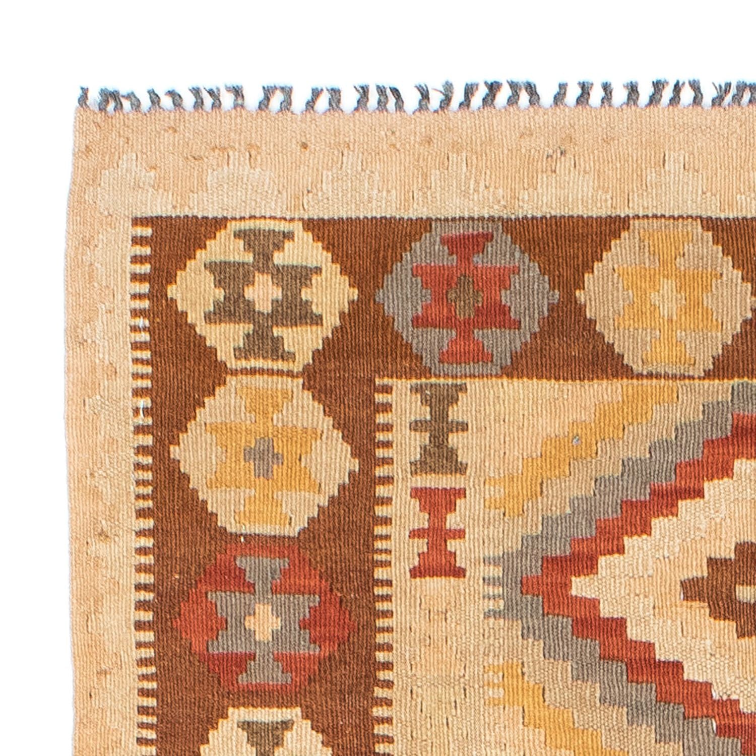Kelim Teppich - Oriental 200 x 79 cm - hellbraun