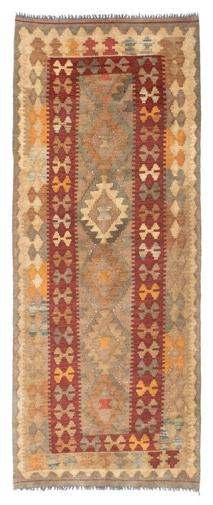 Kelim Teppich - Oriental 198 x 81 cm - hellbraun