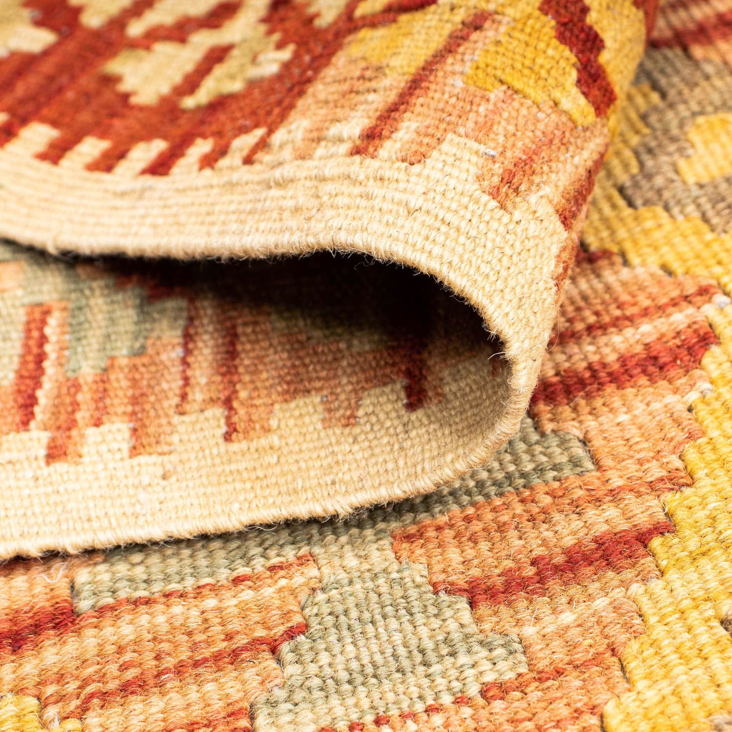 Kelim Teppich - Oriental 197 x 72 cm - beige