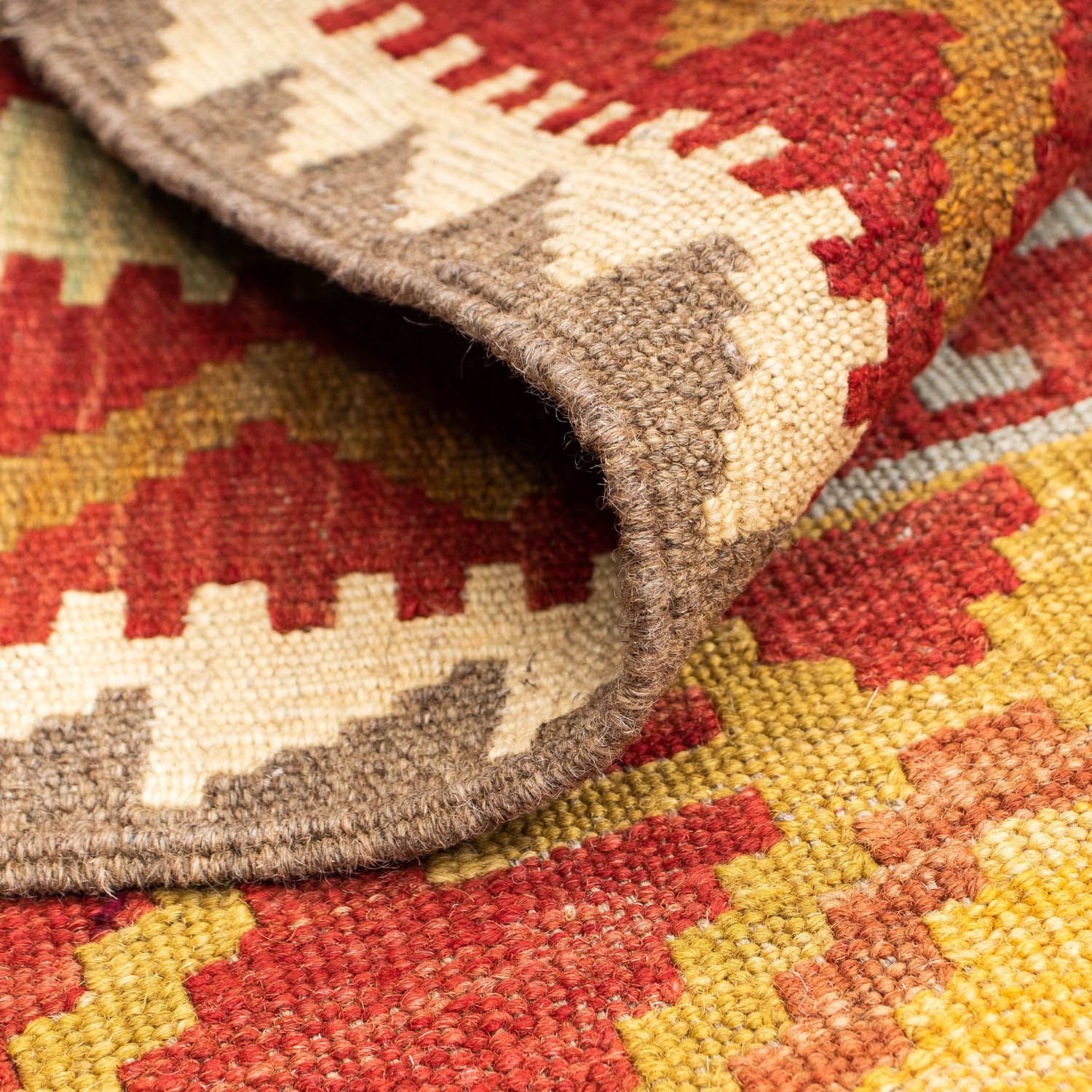 Kelim Teppich - Oriental 203 x 67 cm - rot