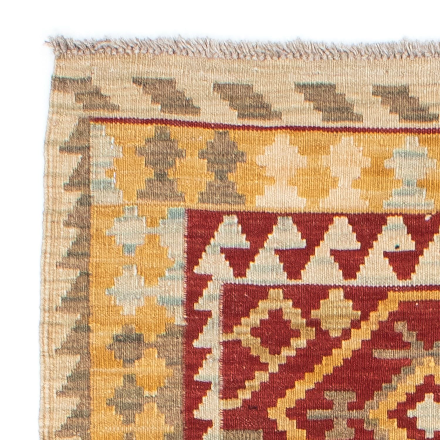 Kelim Teppich - Oriental 203 x 71 cm - rot