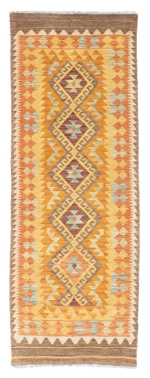 Kelim Teppich - Oriental 209 x 71 cm - gold