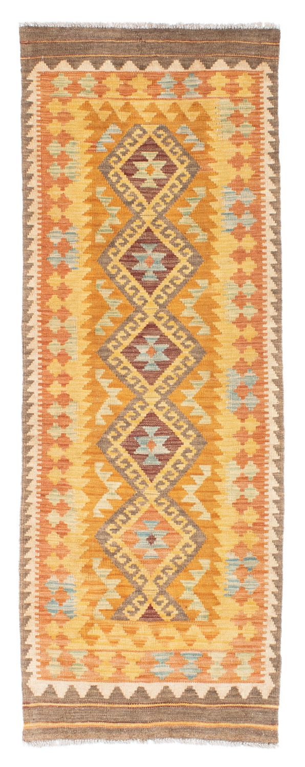 Kelim Teppich - Oriental 209 x 71 cm - gold