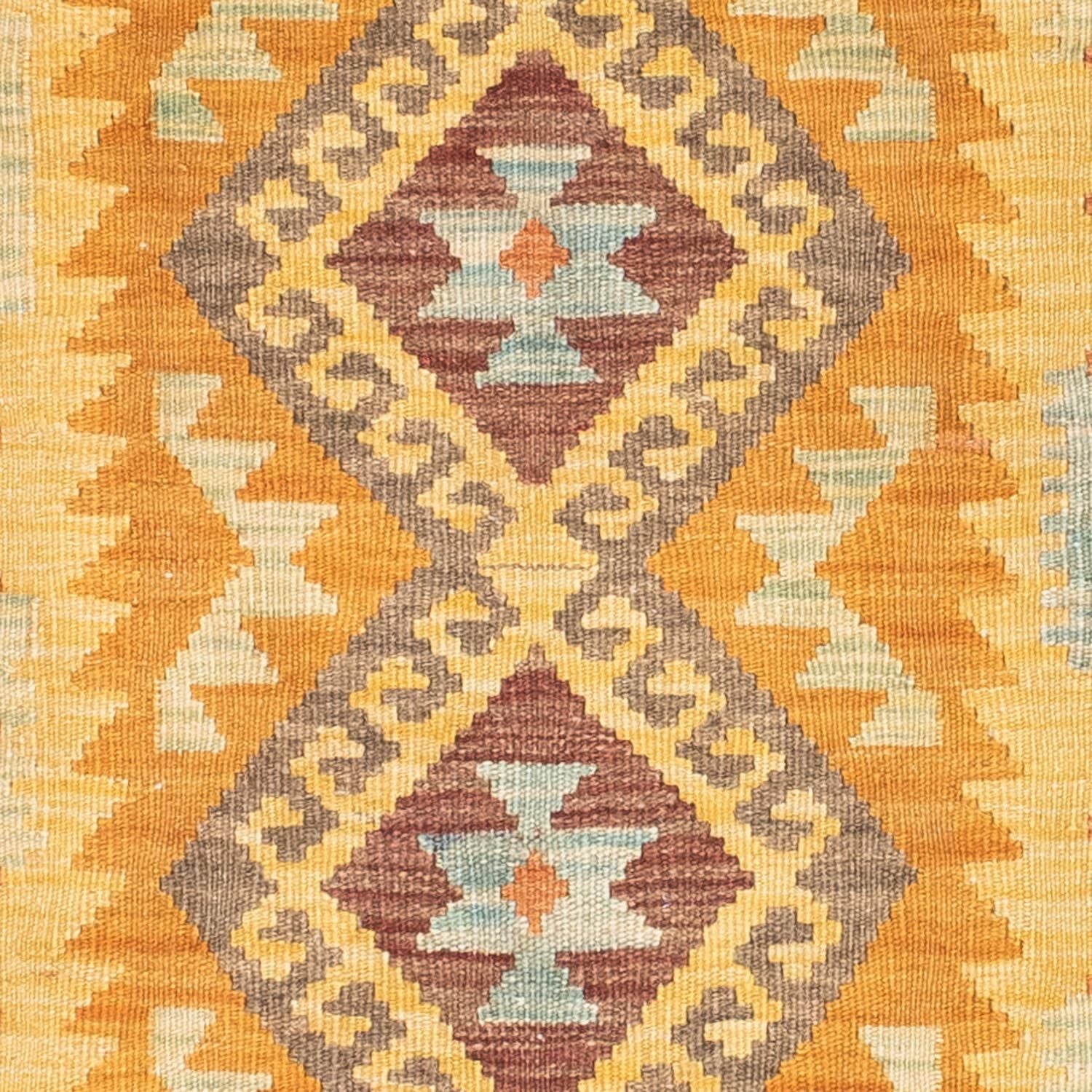 Kelim Teppich - Oriental 209 x 71 cm - gold