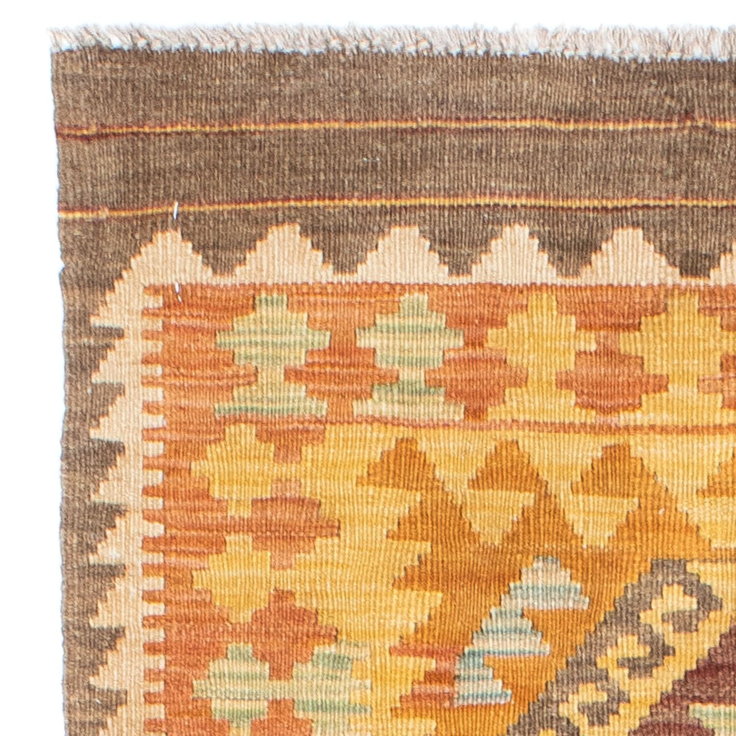 Kelim Teppich - Oriental 209 x 71 cm - gold